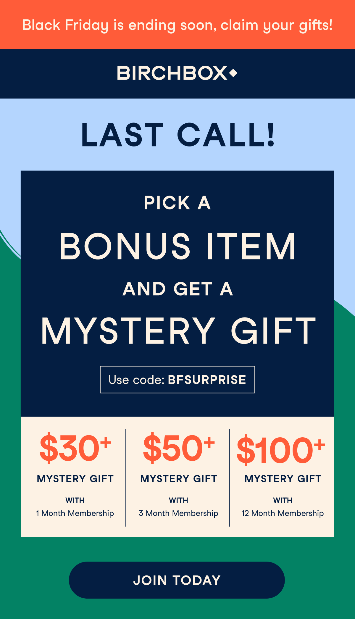 Unlock Your Mystery Gift + Pick a bonus item