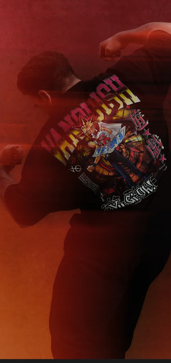YU-GI-OH YUGI BLACK OVERSIZED T SHIRT