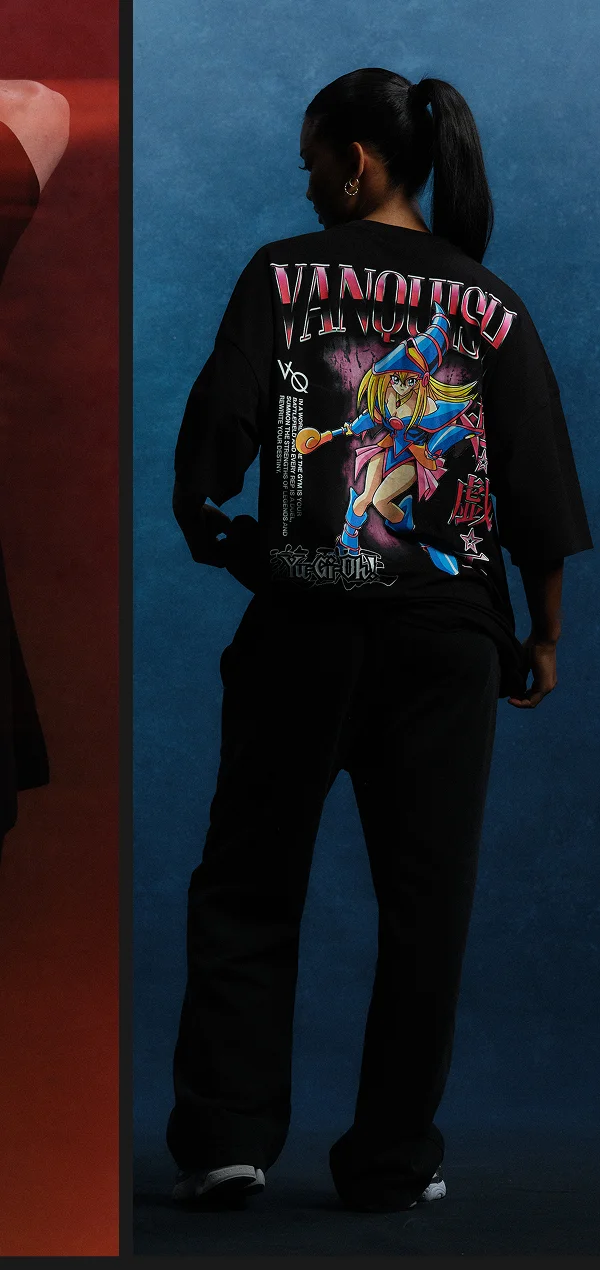 YU-GI-OH DARK MAGICIAN GIRL BLACK OVERSIZED T SHIRT