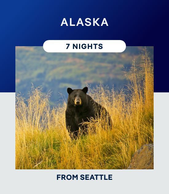 Alaska From Seattle – 7 Nights – Click to View Cruises & Book Now