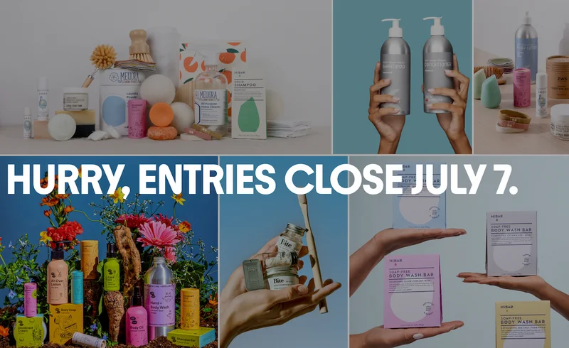 A collection of plastic free or negative products from participating brands