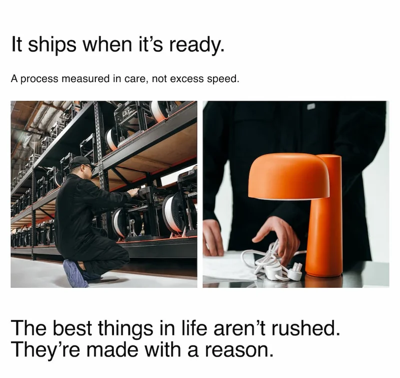 It ships when it’s ready.