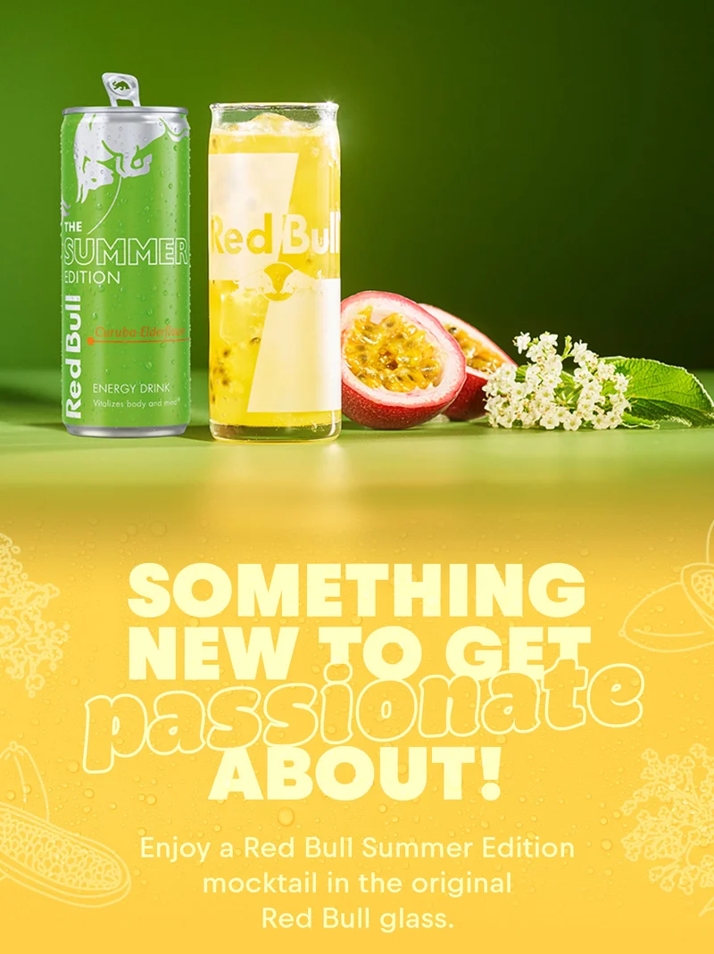 Enjoy a new Red Bull mocktail recipe on us.