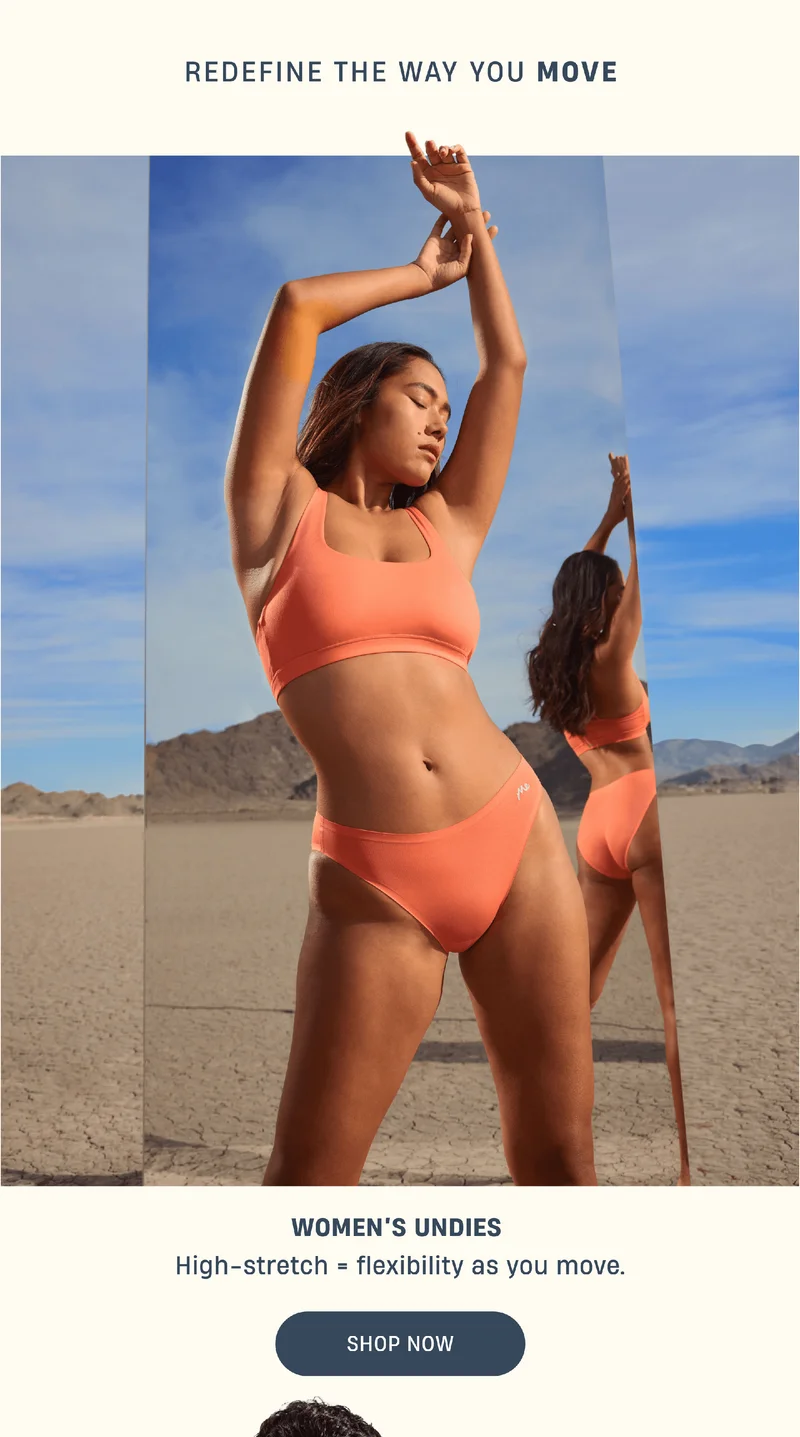 Redefine The Way You Move | Women's Undies | High-stretch = flexibility as you move. | Shop Now