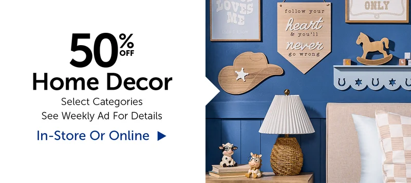 50% Off Home Decor - Select Categories
