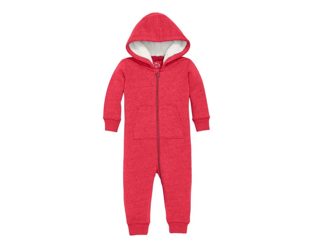 Image of Baby Teddy Fleece-Lined Zip Romper