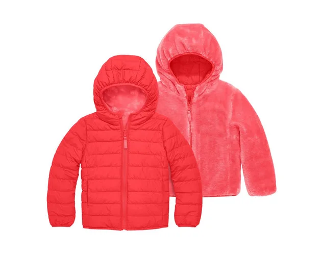 Image of Reversible Fleece Puffer Jacket