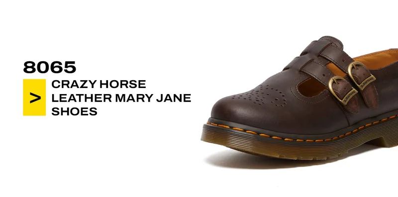 8065 Crazy Horse Leather Mary Jane Shoes