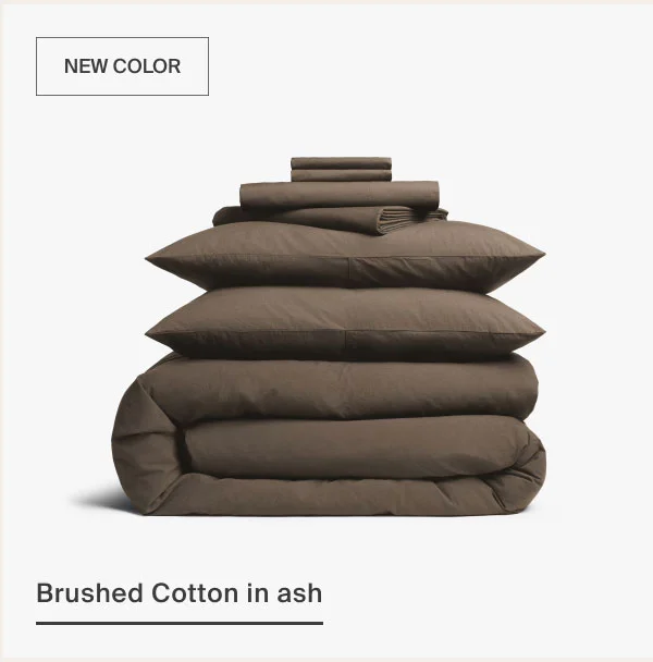 Brushed Cotton Bedding in ash