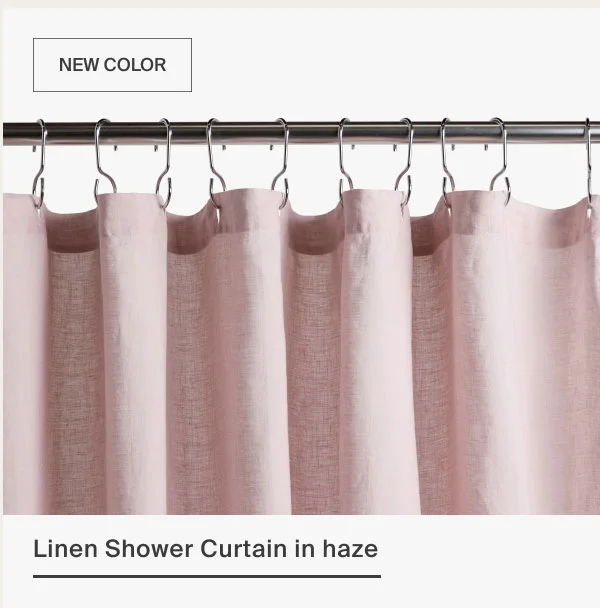 Linen Shower Curtain in haze