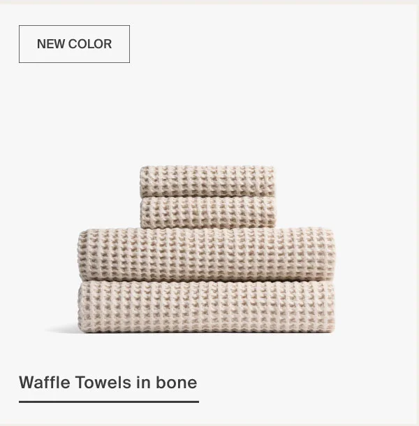 Waffle Towels in bone