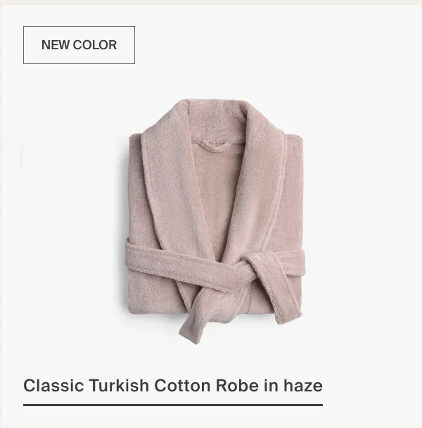 Classic Turkish Cotton Robe in haze