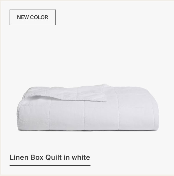 Linen Box Quilt in white