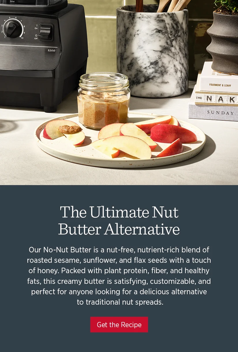 The Ultimate Nut Butter Alternative. Our No-Nut Butter is a nut-free, nutrient-rich blend of roasted sesame, sunflower, and flax seeds with a touch of honey. Packed with plant protein, fiber, and healthy fats, this creamy butter is satisfying, customizable, and perfect for anyone looking for a delicious alternative to traditional nut spreads.