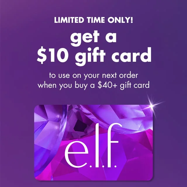 get a $10 gift card to use on your next order when you buya $40+ gift card
