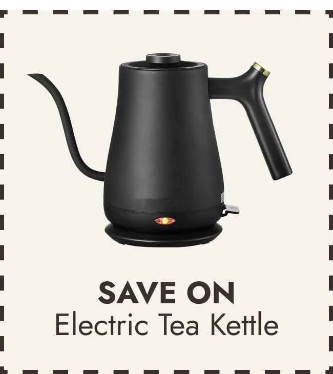 1 Liter Black Stainless Steel Electric Fast Heating Gooseneck Pour Over Coffee Tea Kettle