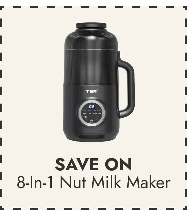 8-in-1 Nut Milk Maker, 40oz Blender Homemade Almond, Oat, Soy, Coconut milk, Juice & Soup, Electric Bean Milk Machine