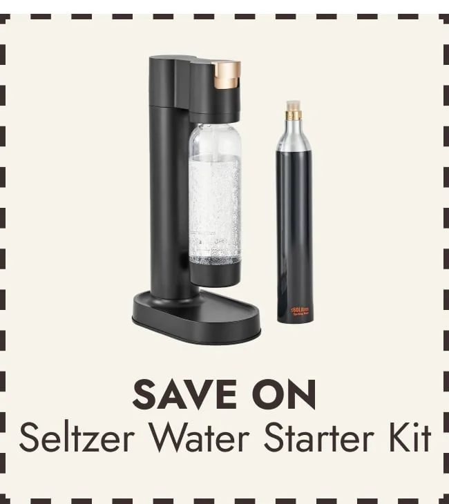 Sparkling Water Maker for Home Carbonating, Seltzer Water Starter Kit