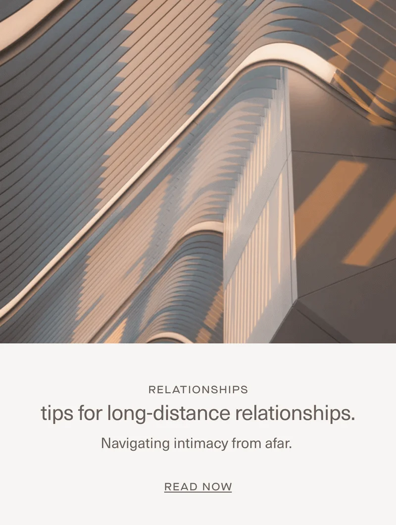 Tips for long-distance relationships.