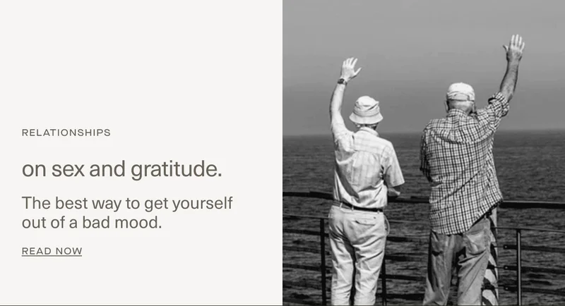 On sex and gratitude.