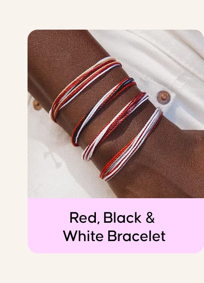 Red, Black & White Bracelet