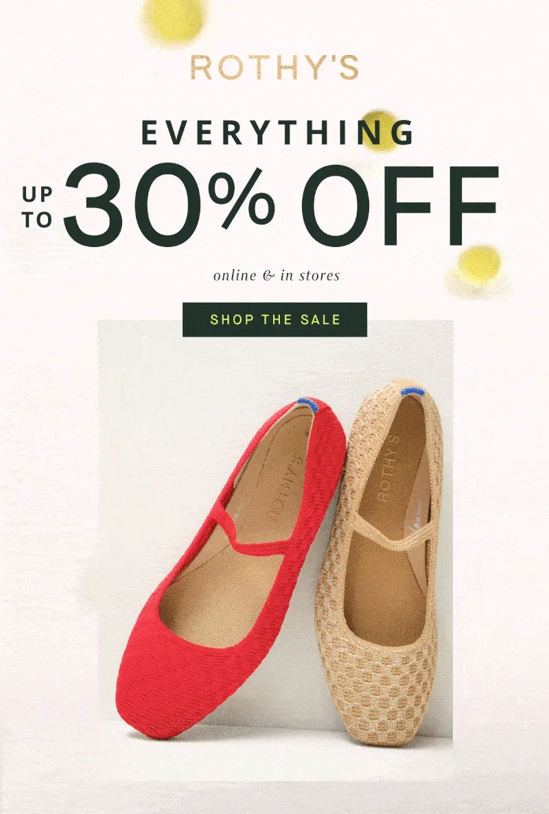 Rothy's | Everything up to 30% off | online & in stores | SHOP THE SALE