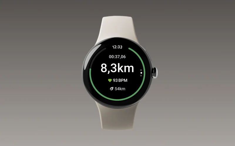 A render of a smart watch displaying the Cowboy app