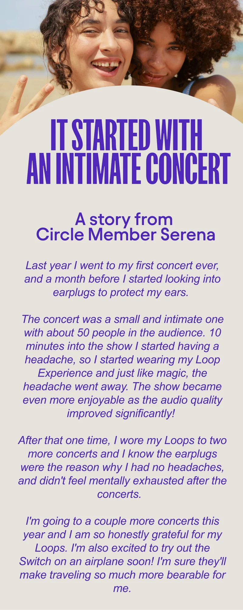 it started with an intimate concert