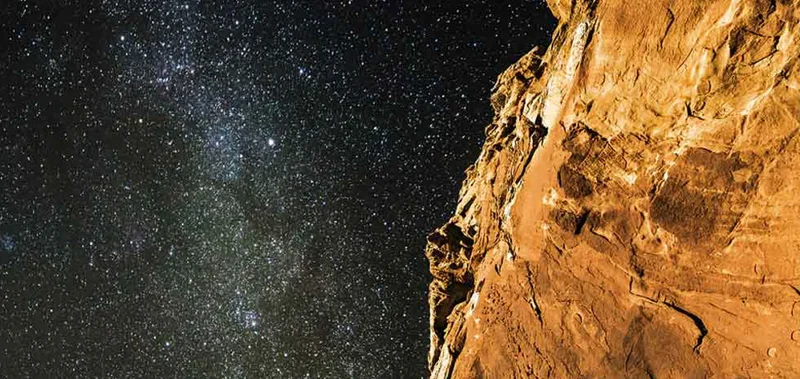 The Milky Way shining brightly above ...