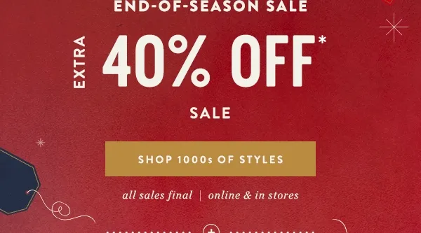 Extra 40% Off Sale