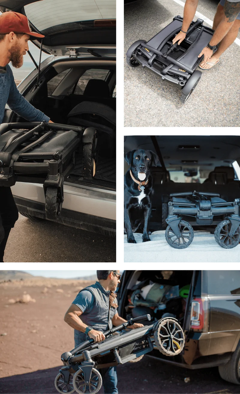Lifestyle images of Cruiser's flat fold