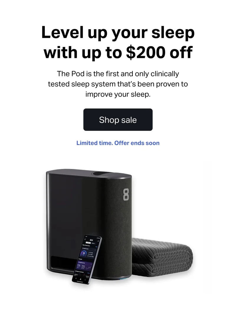 Level up your sleep with up to $200 off