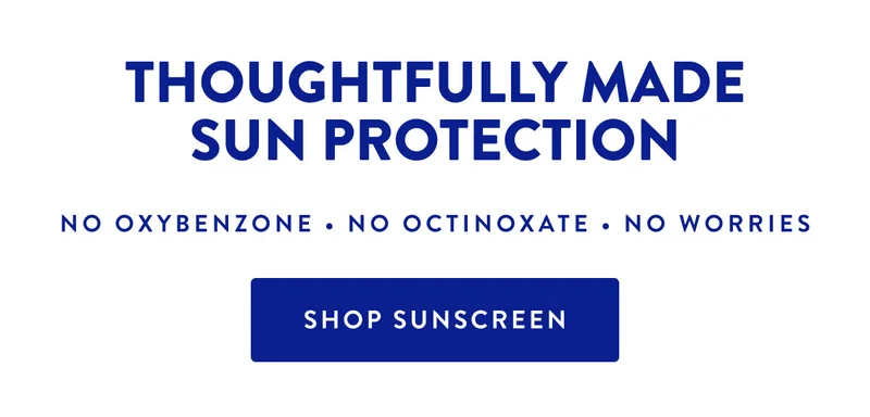 THOUGHTFULLY MADE SUN PROTECTION NO OXYBENZONE NO OСТІНОХATE NO WORRIES SHOP SUNSCREEN