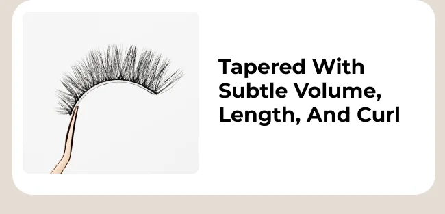Tapered with subtle volume, length, and curl