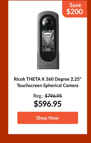 Ricoh THETA X 360 Degree 2.25inches Touchscreen Spherical Camera