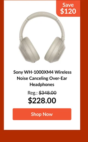Sony WH-1000XM4 Wireless Noise Canceling Over-Ear Headphones