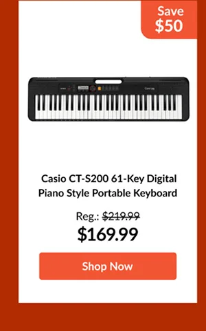 Casio CT-S200 61-Key Digital Piano Style Portable Keyboard