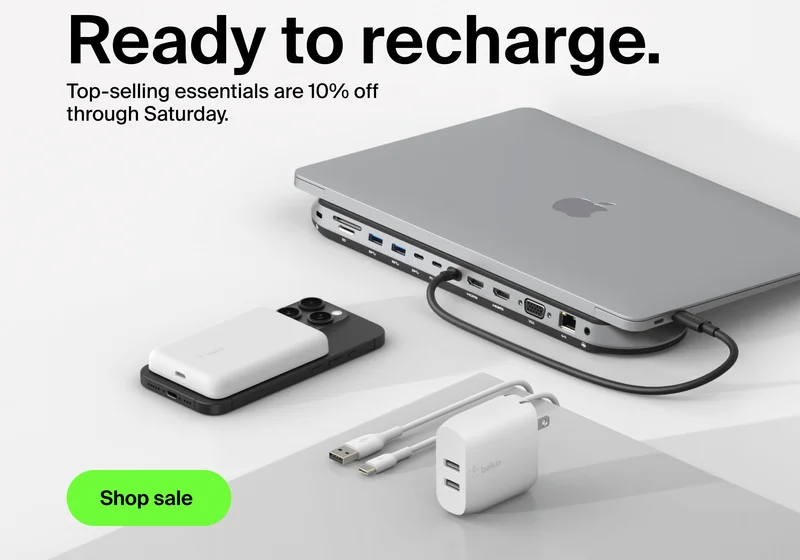 Be ready to refresh your tech with Belkin.