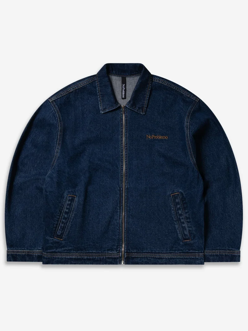 Image of No Problemo Nayoko Heavyweight Denim Jacket - Blue