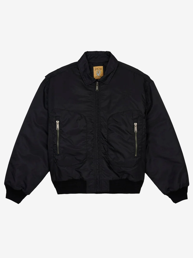 Image of Brain Dead Embroidered 3D Flight Jacket - Black