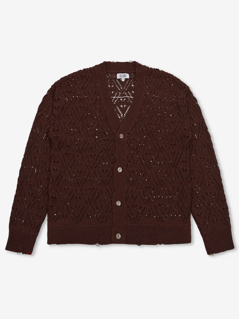 Image of ACMH By Magic Castles Trash Cardigan - Dark Brown