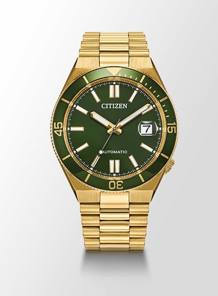 TSUYOSA Shore Green Dial Stainless Steel Bracelet NJ0232-53X