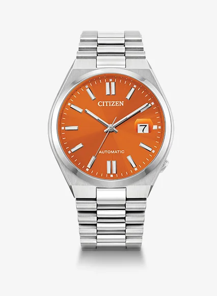 TSUYOSA Orange Dial Stainless Steel Bracelet NJ0151-53Z