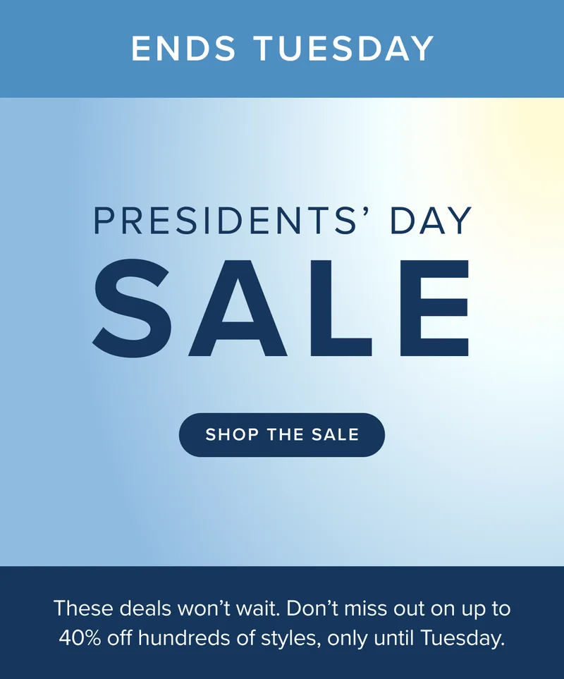Up to 40% off until Tuesday. Shop now.