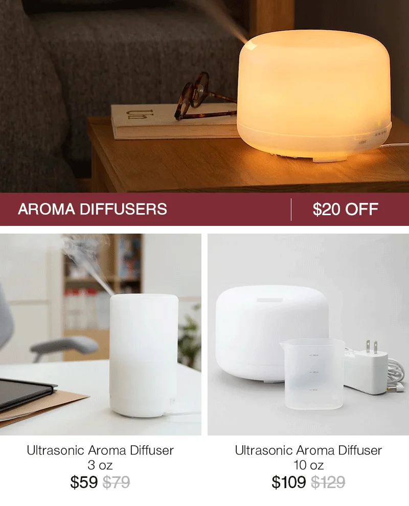 Shop Aroma Diffusers $20 OFF