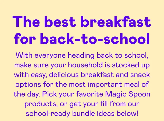 The best breakfast for back-to-school
