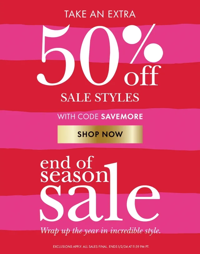 Take An Extra 50% Off Sale Styles With Code discount code