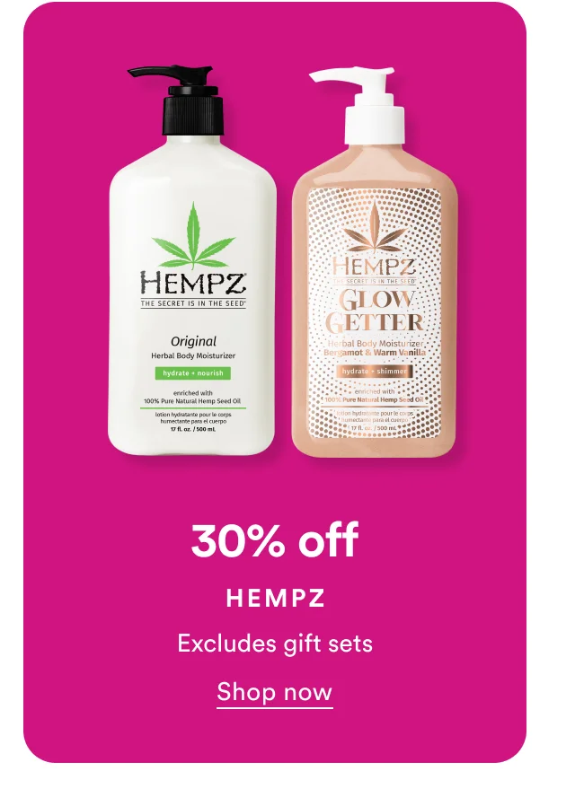30% off | Hempz | Excludes gift sets
