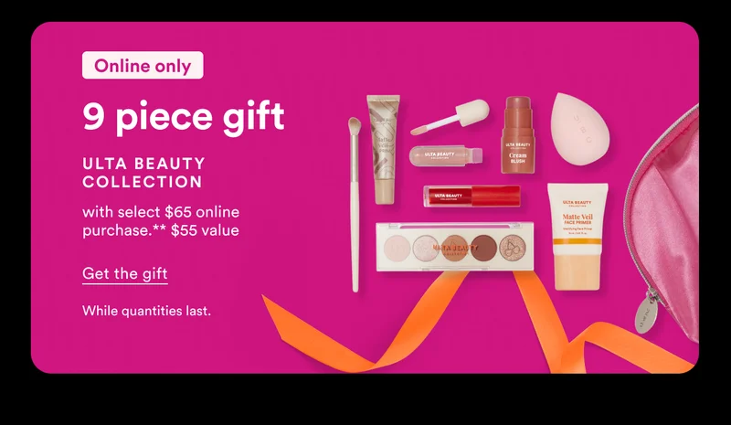 Online only | 9 piece gift | Ulta Beauty Collection with select $65 online purchase**