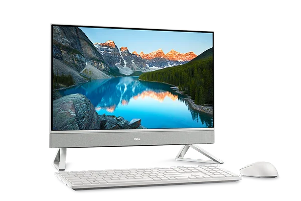 A Dell 24 All in one non touch desktop computer and a Dell wireless keyboard and mouse.